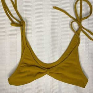 MUSTARD YELLOW SWIM TOP